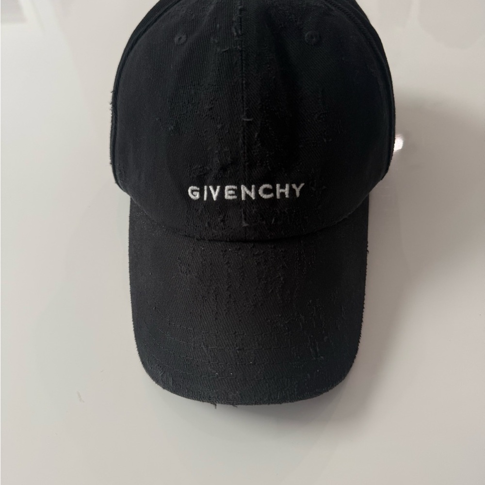 Givenchy Distressed Black Baseball Cap - image 1